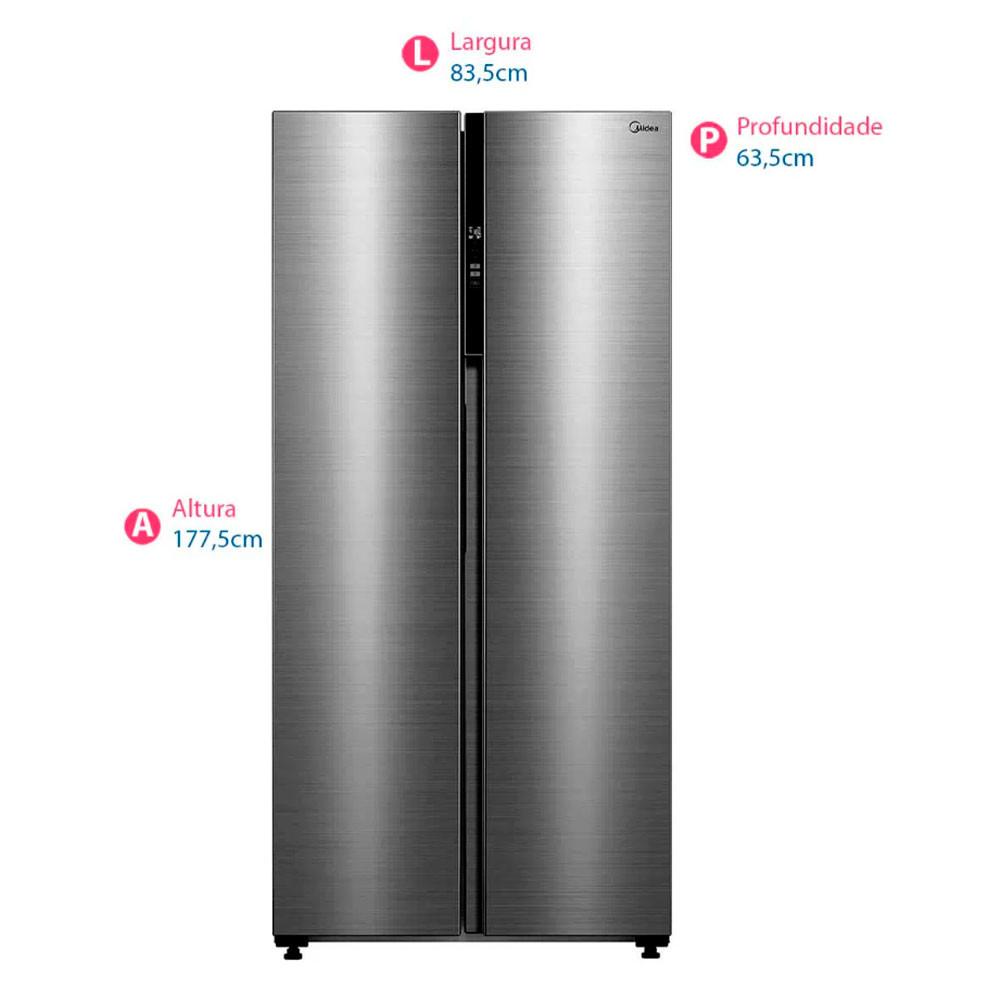 Refrigerador Side By Side Rs598fga Inverter 442L A+++ Com Conectividade Via App Midea - 10