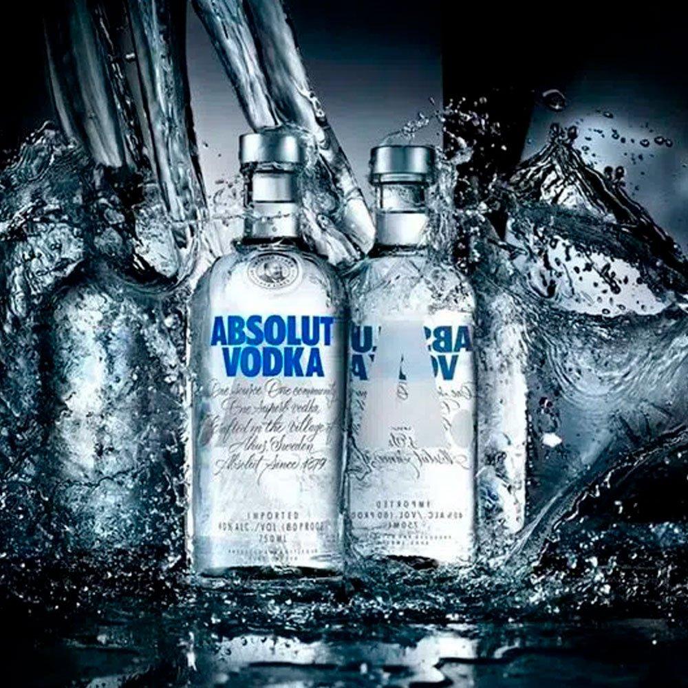 Kit Vodka Sueca Absolut Natural 750ml com 2 Unidades - 2