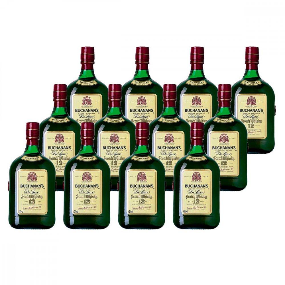 Whisky Escocês Buchanans 12 anos 1 Litro Caixa com 12 unidades - 1