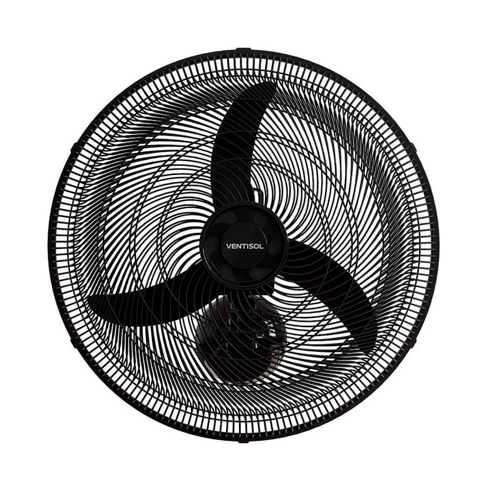 Ventilador de Parede Oscilante 50cm em Plástico Ventisol New Preto 127V - 1