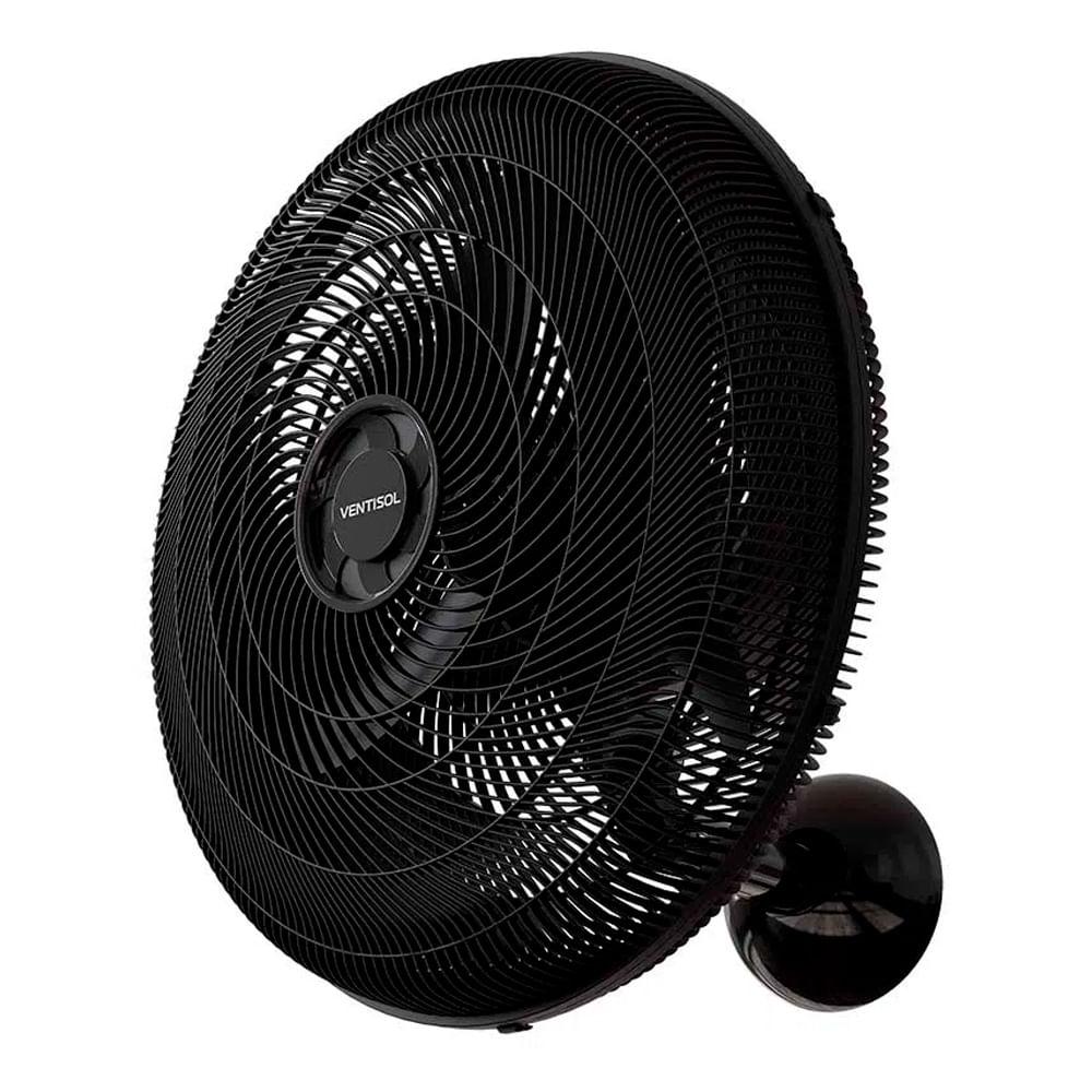 Ventilador de Parede Oscilante 50cm em Plástico Ventisol New Preto 127V - 2