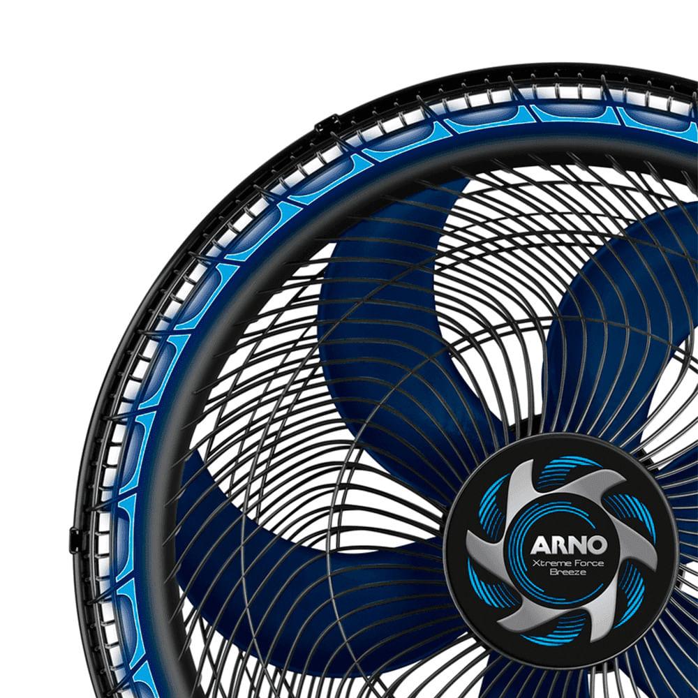Ventilador de mesa Arno 50cm VB50 Xtreme Force Breezer Preto com Azul 127v - 2