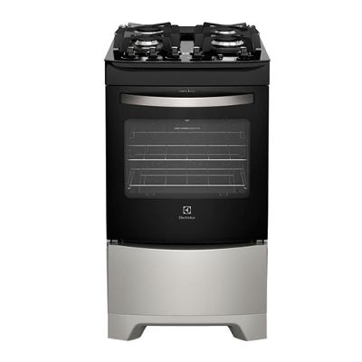 Fogão de Piso Mesa de Vidro 4 Bocas Electrolux 52LSV Prata Bivolt