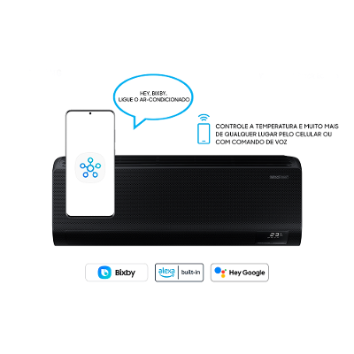 Ar Condicionado Split Inverter Samsung WindFree Black Edition 18.000 Btus Quente e Frio 220v