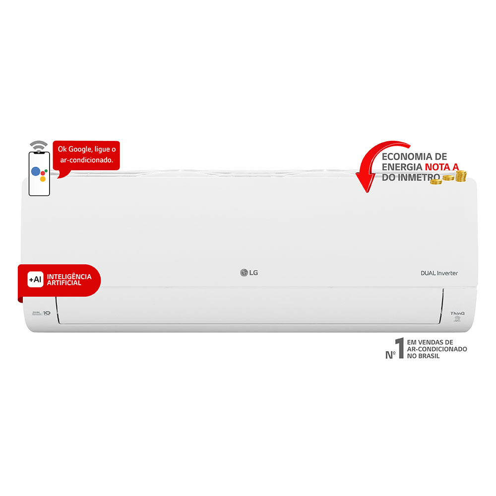 Ar Condicionado Hi Wall LG Dual Inverter Voice AI 12.000 Btus Frio 220v R-32 - 6