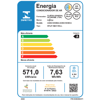 Ar Condicionado Split Hi Wall Fujitsu Airstage Premium Inverter 18.000 Btus Quente e Frio 220v R-32