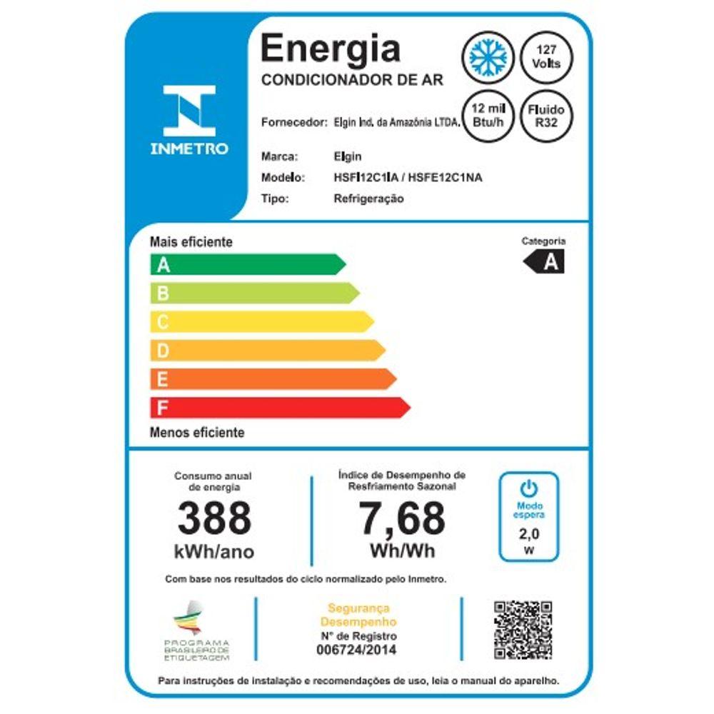 Ar Condicionado Hi Wall Inverter Elgin Eco Star 12.000 Btus Frio 127v R-32 - 5