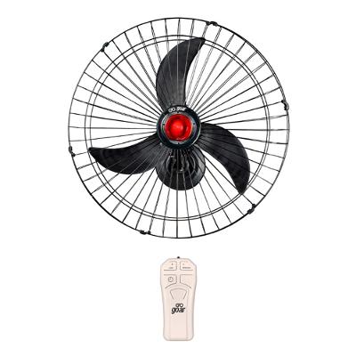 Ventilador Oscilante de Parede 70cm Com Controle Goar Metal Preto Bivolt