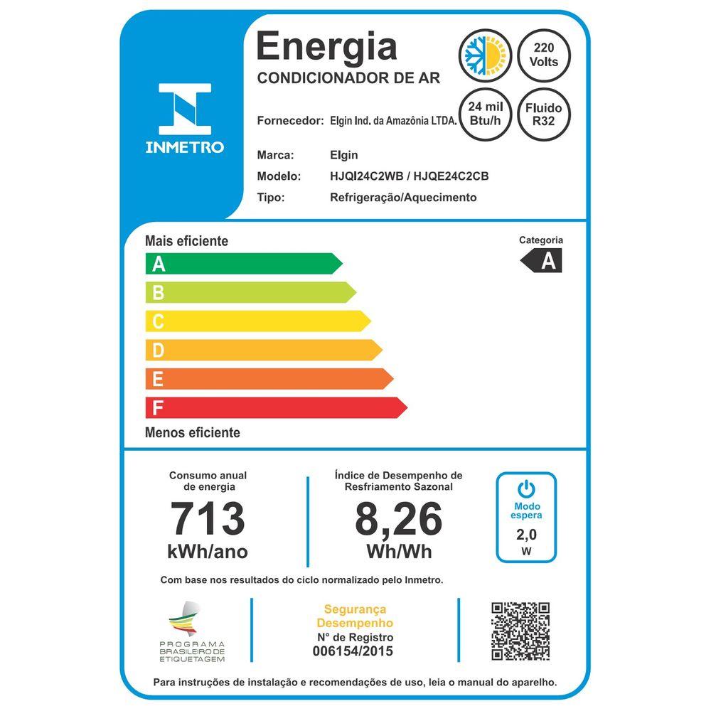 Ar Condicionado Split Hi Wall Inverter Elgin Eco II 24.000 Btus Quente e Frio 220v R-32 - 3