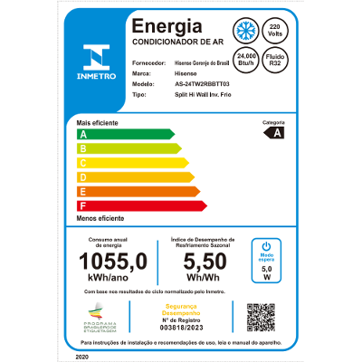 Ar Condicionado Split Hi Wall Hisense Connect Inverter 24.000 Btus Frio 220v R-32