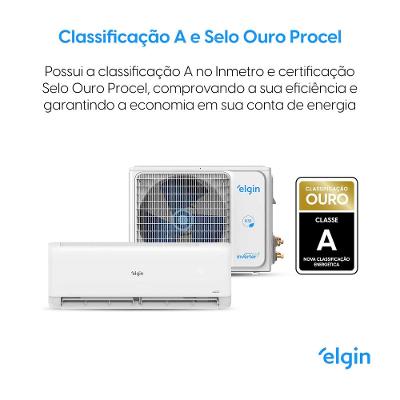 Ar Condicionado Split Hi Wall Eco II Inverter Connect Elgin 9.000 Btus Frio 220v R-32