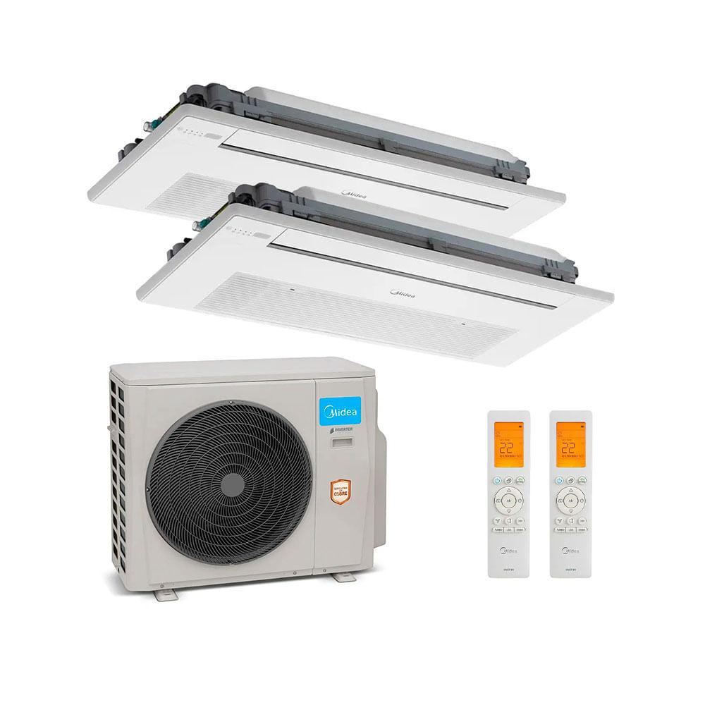 Ar Condicionado Bi Split Inverter Midea 18.000 Btus (2x Evap Cassete 1 Via 12.000) Quente e Frio 220v - 1