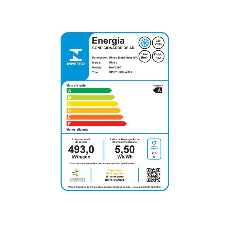 Ar Condicionado Split Hi Wall Eco Inverter PAC12FC Philco 12.000 Btus Frio 220v R-32 - 9