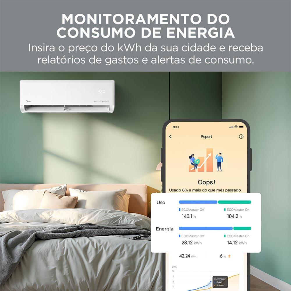 Ar Condicionado Split Hi Wall Inverter Midea AI Ecomaster 12.000 Btus Frio 220v R-32 - 9