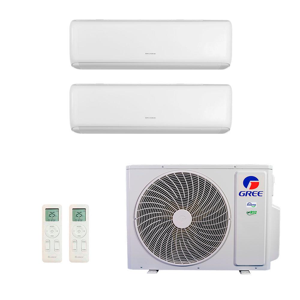 Ar Condicionado Bi Split Gree Inverter G Max 18.000 Btus (2x Hi Wall 9.000) Quente e Frio 220v R-32 - 1