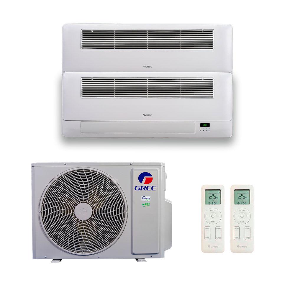 Ar Condicionado Bi Split Gree Inverter G Max 24.000 Btus (1x Cassete 12.000 + 1x Cassete 18.000) Quente e Frio 220v R-32 - 1