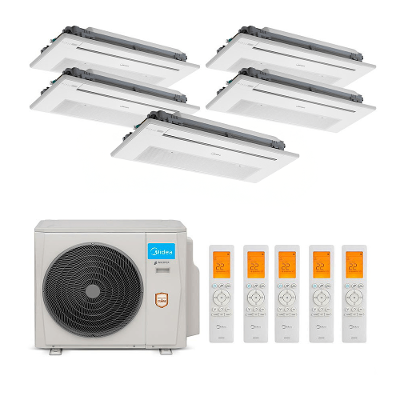 Ar Condicionado Multi Split Inverter Midea 42.000 Btus (5x Evap Cassete 1 Via 12.000) Quente e Frio 220v