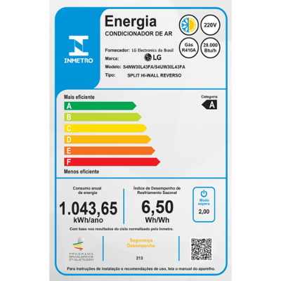 Ar Condicionado Split Hi Wall LG Dual Inverter Voice 30.000 Btus Quente e Frio 220V