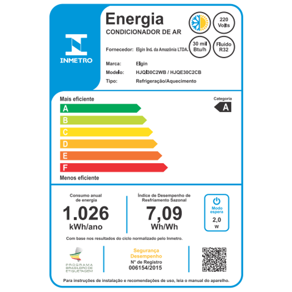Ar Condicionado Split Hi Wall Elgin Eco II Connect Inverter 30.000 Btus Quente e Frio 220v R-32 - 5