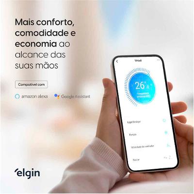 Ar Condicionado Split Hi Wall Eco II Wi-Fi Inverter Elgin 12.000 Btus Quente e Frio 220v R-32