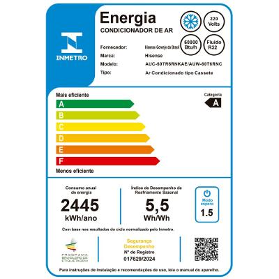 Ar Condicionado Split Inverter Hisense Wi-Fi Piso Teto 60.000 Btus Frio R-32 220v