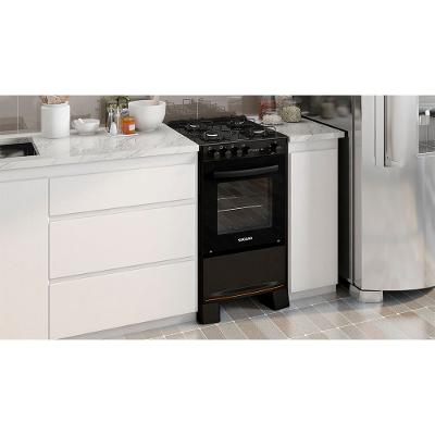 Fogão de Piso Mesa de Vidro Suggar Cook Glass FGVCG410PT 4 Bocas Preto Bivolt