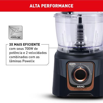 Multiprocessador Multichef Arno 700w MP72 Preto 220v