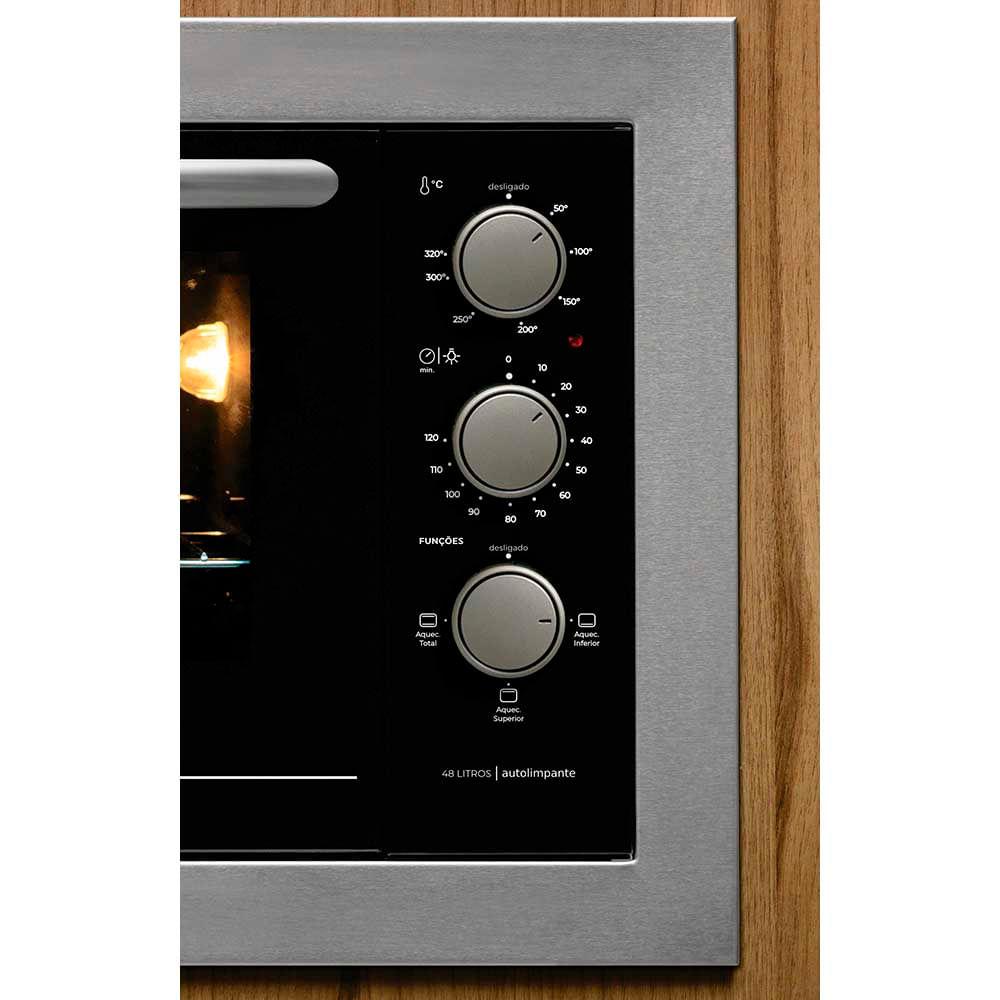 Forno Elétrico Fischer Fit Line Embutir 48 Litros Inox 127v - 5