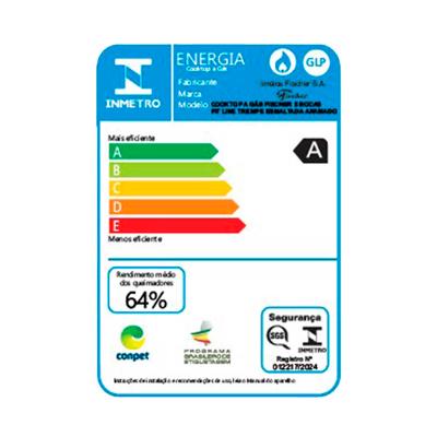 Cooktop 5 Bocas Fit Line Fischer Preto Bivolt