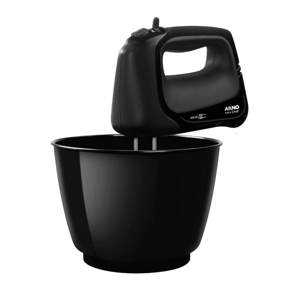 Batedeira Mini Chef Portátil Arno HM01 Preto 127v - 1