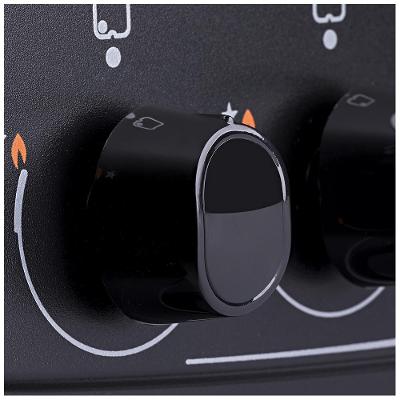 Fogão De Piso Atlas Coliseum Plus 4 Bocas Com Mesa Inox Preto Bivolt