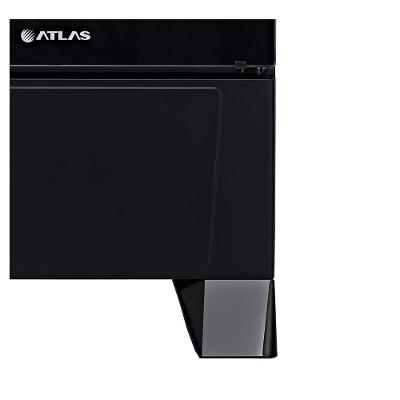 Fogão De Piso Atlas Coliseum Plus 4 Bocas Mesa Inox Forno 50 Litros Preto Bivolt