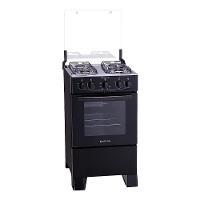 Fogão De Piso Atlas Coliseum Plus 4 Bocas Com Mesa Inox Preto Bivolt - 2