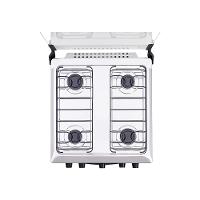 Fogão De Piso Atlas Coliseum Plus 4 Bocas Com Mesa Inox Preto Bivolt - 5