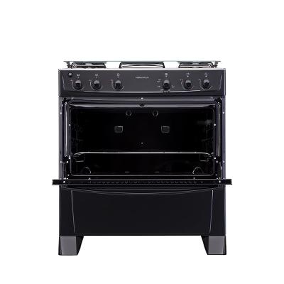 Fogão De Piso Atlas Monaco Plus 5 Bocas Mesa Inox Forno 86,5 Litros Preto Bivolt