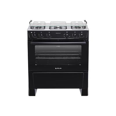 Fogão De Piso Atlas Monaco Plus 5 Bocas Mesa Inox Forno 86,5 Litros Preto Bivolt