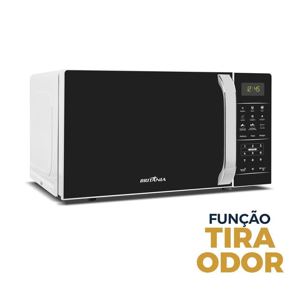 Micro­-ondas 20 Litros Britânia Pintura Limpa Fácil BMO23 1100W 127V - 8