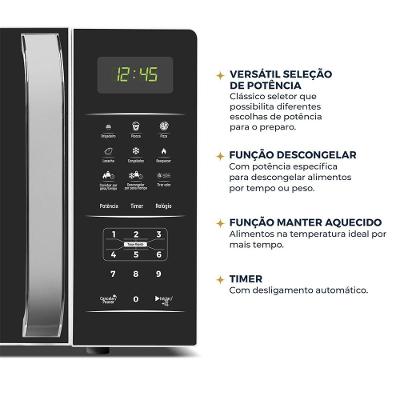 Micro-­ondas 20 Litros Britânia Pintura Limpa Fácil BMO23 1100W 220V