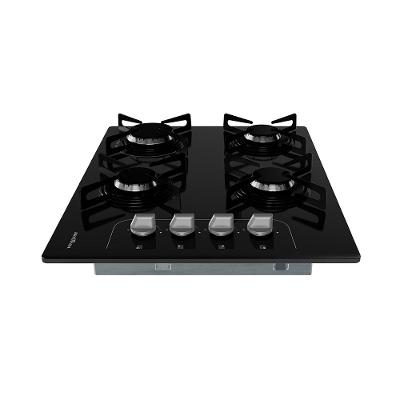 Cooktop a Gás Britânia 4 Bocas BCT4P Vidro Temperado 8mm Preto Bivolt