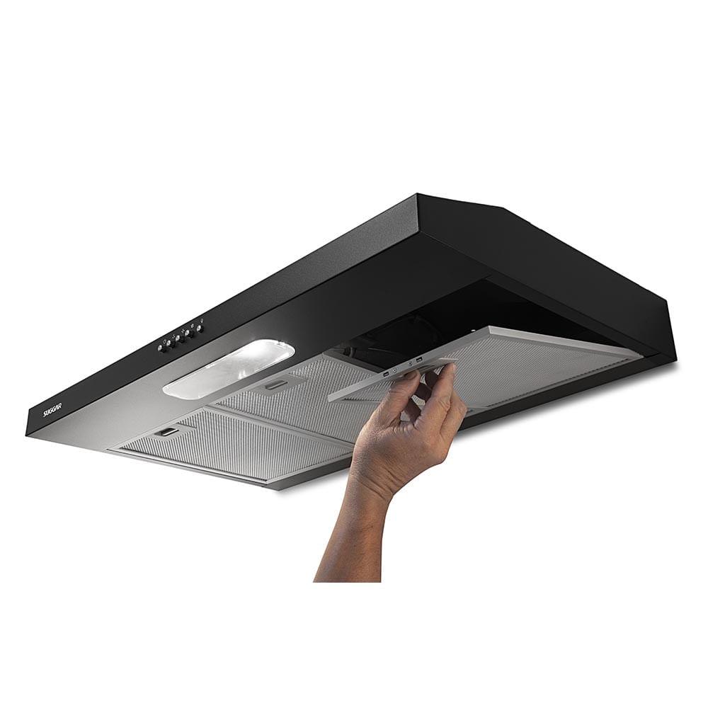 Depurador e Exaustor Slim 80cm Suggar DPS182PT Preto 220v - 4