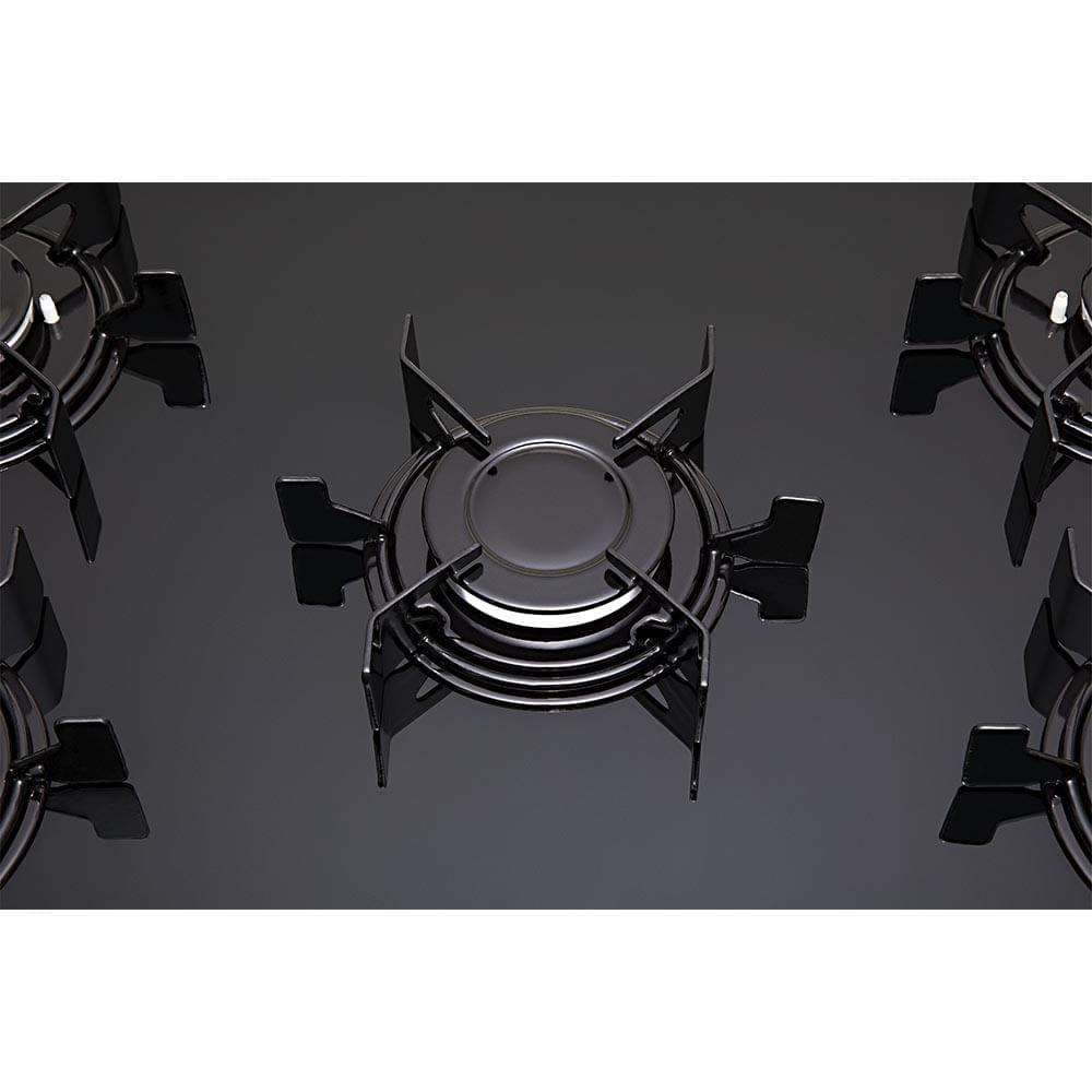 Fogão De Piso Atlas Monaco Top Glass 5 Bocas Mesa De Vidro Forno 86,5 Litros Preto Bivolt - 7