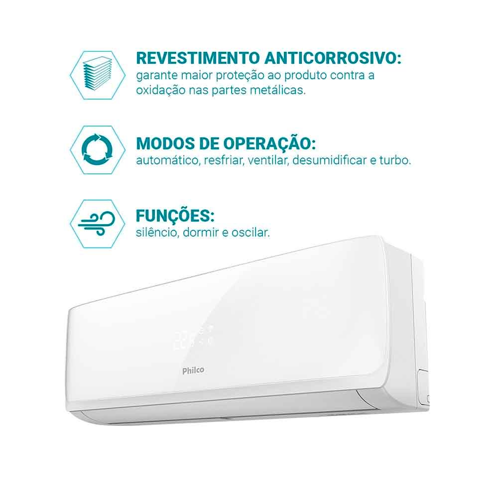 Ar Condicionado Split Hi Wall Philco PAS9FT 9.000 Btus Frio 220v - 6