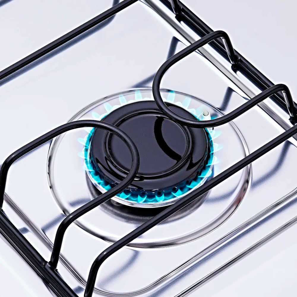 Fogão De Piso Atlas Monaco Plus 4 Bocas Mesa Inox Forno 50 Litros Preto Bivolt - 1