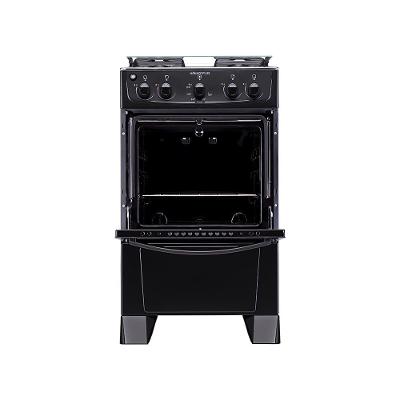 Fogão De Piso Atlas Monaco Plus 4 Bocas Mesa Inox Forno 50 Litros Preto Bivolt