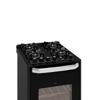 Fogão De Piso Mesa De Vidro Suggar Best Glass FGVBG410PT 4 Bocas Preto Bivolt - 9