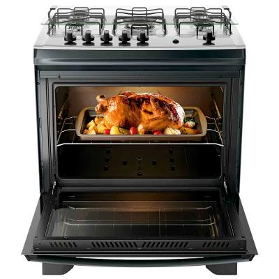 Fogão De Piso 5 Bocas Supreme Titanium Dako Com Mesa Inox Forno 100 Litros Bivolt