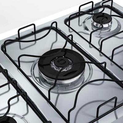 Fogão De Piso 5 Bocas Supreme Titanium Dako Com Mesa Inox Forno 100 Litros Bivolt