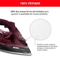 Ferro de Passar a Vapor Ultragliss Arno FMV Vinho 127V - 9