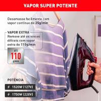Ferro De Passar a Vapor Ultragliss Arno FMV Vinho 220V - 7
