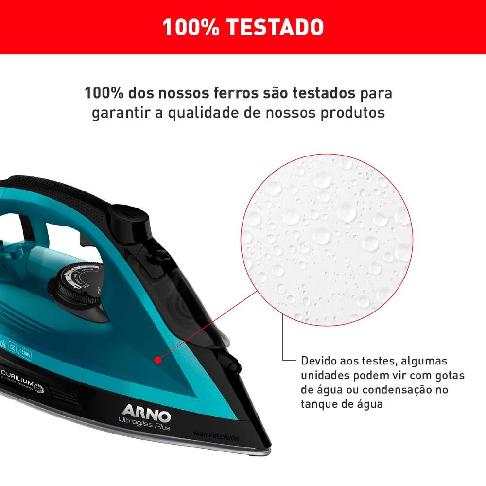 Ferro De Passar a Vapor Ultragliss Arno FMY Azul 220V - 9